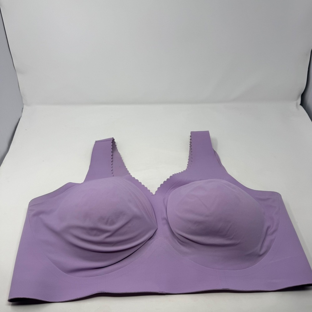 Evelyn & Bobbie The Evelyn Bra Lilac Purple Wireless Smoothing Bralette 3XL